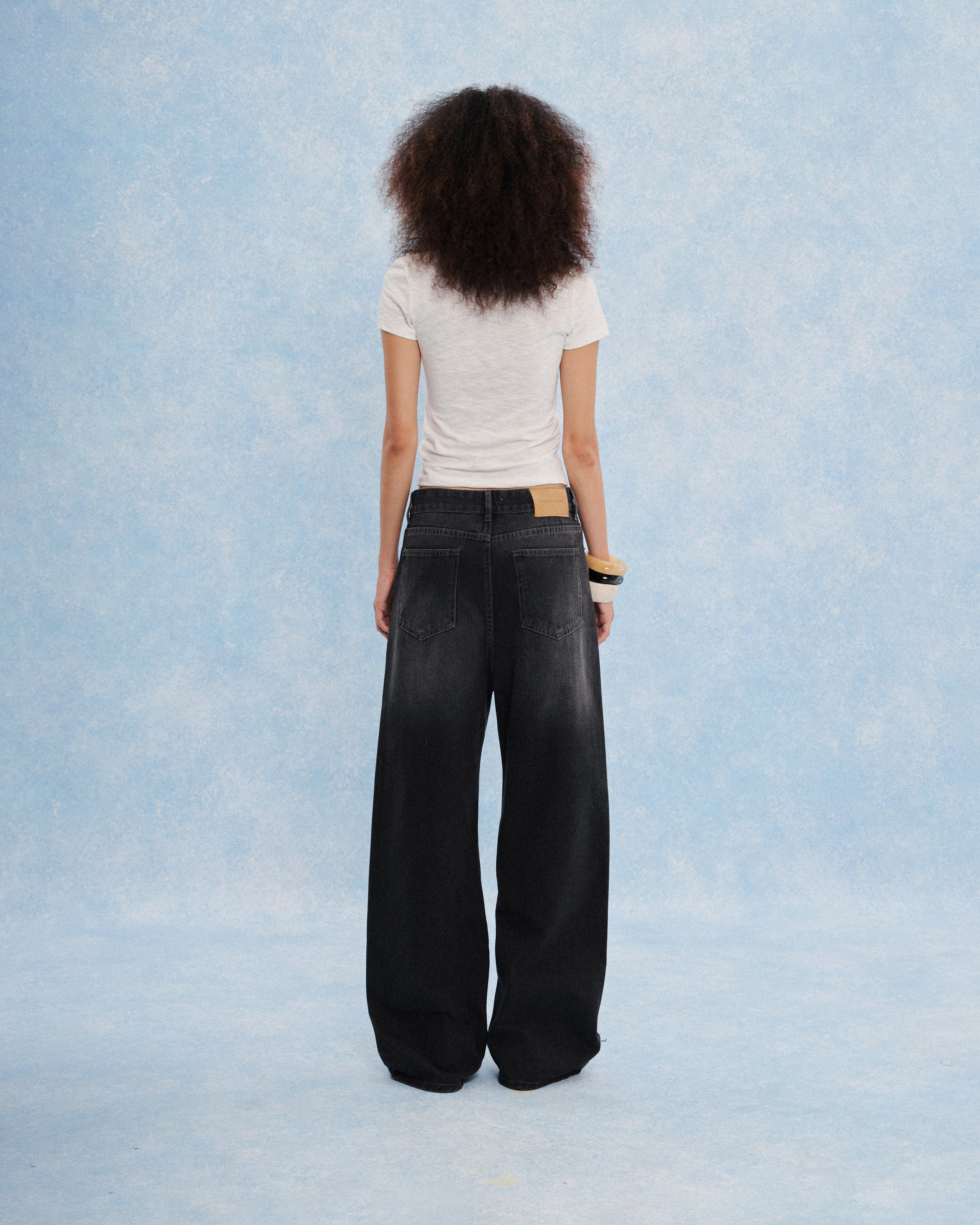 Stone Low-rise Wide Leg Jeans