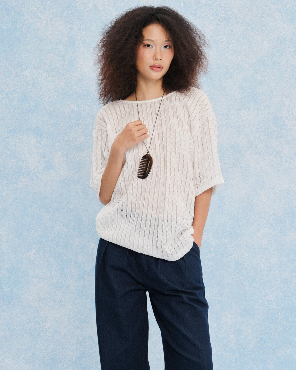 Soft Fern Short Sleeves Top