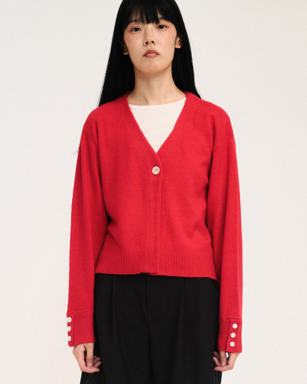 Meek One-button Knit Top