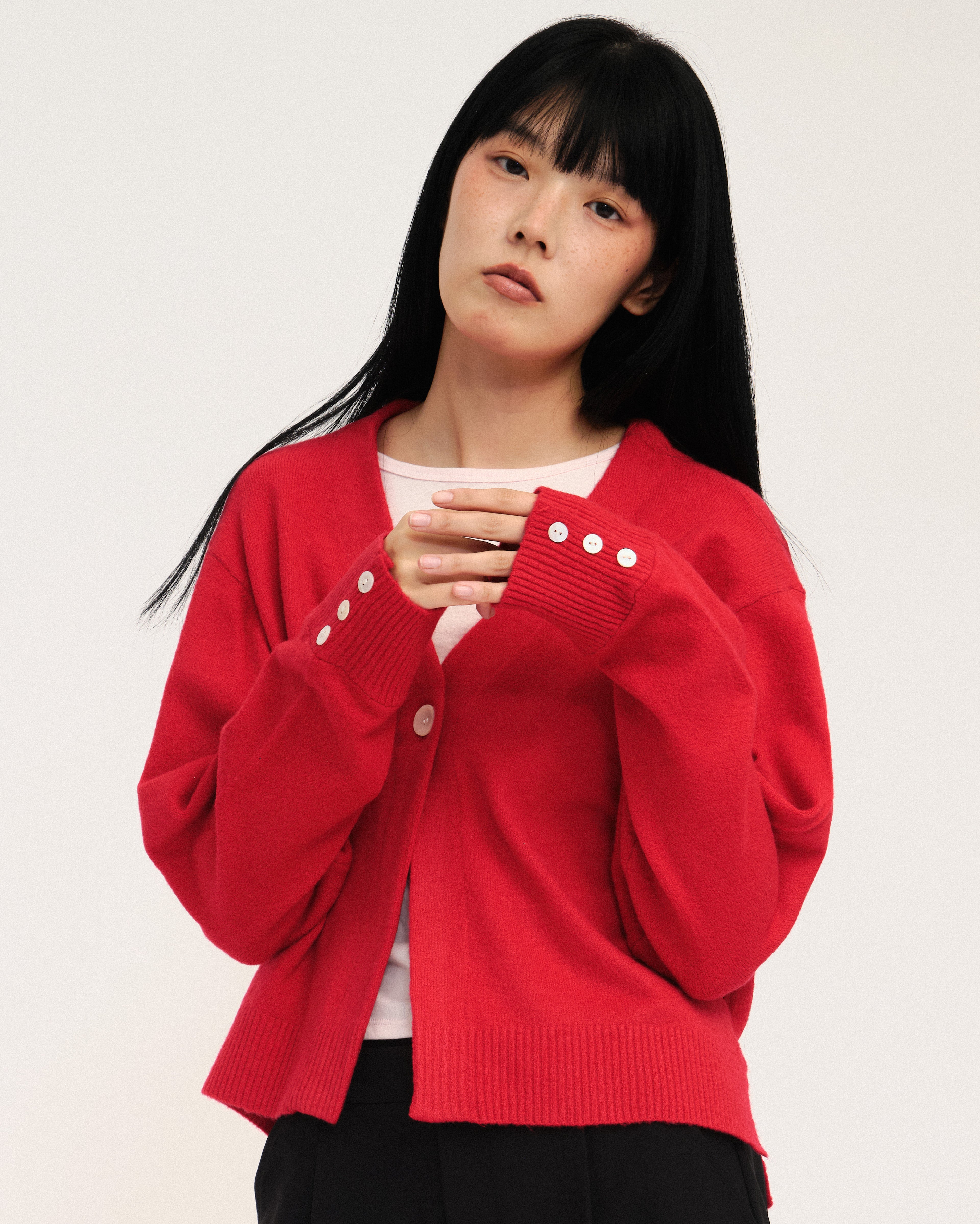 Meek One-button Knit Top