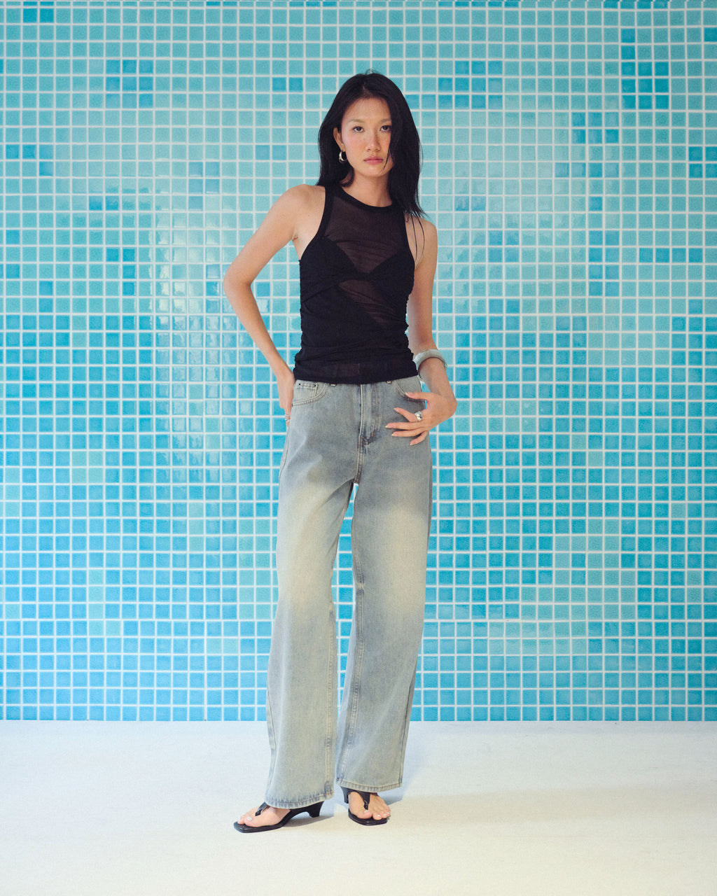 Twist See-through Tanktop