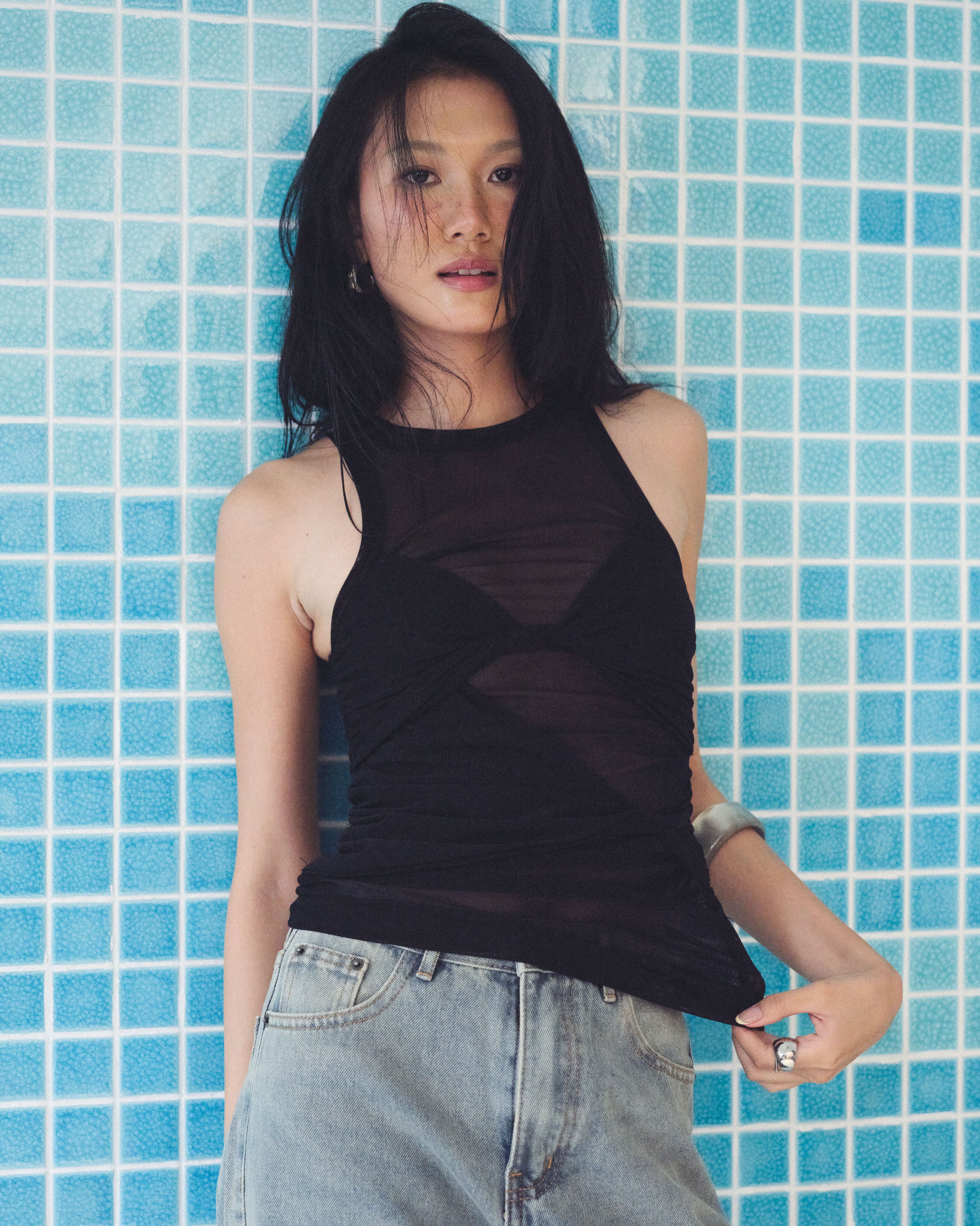 Twist See-through Tanktop
