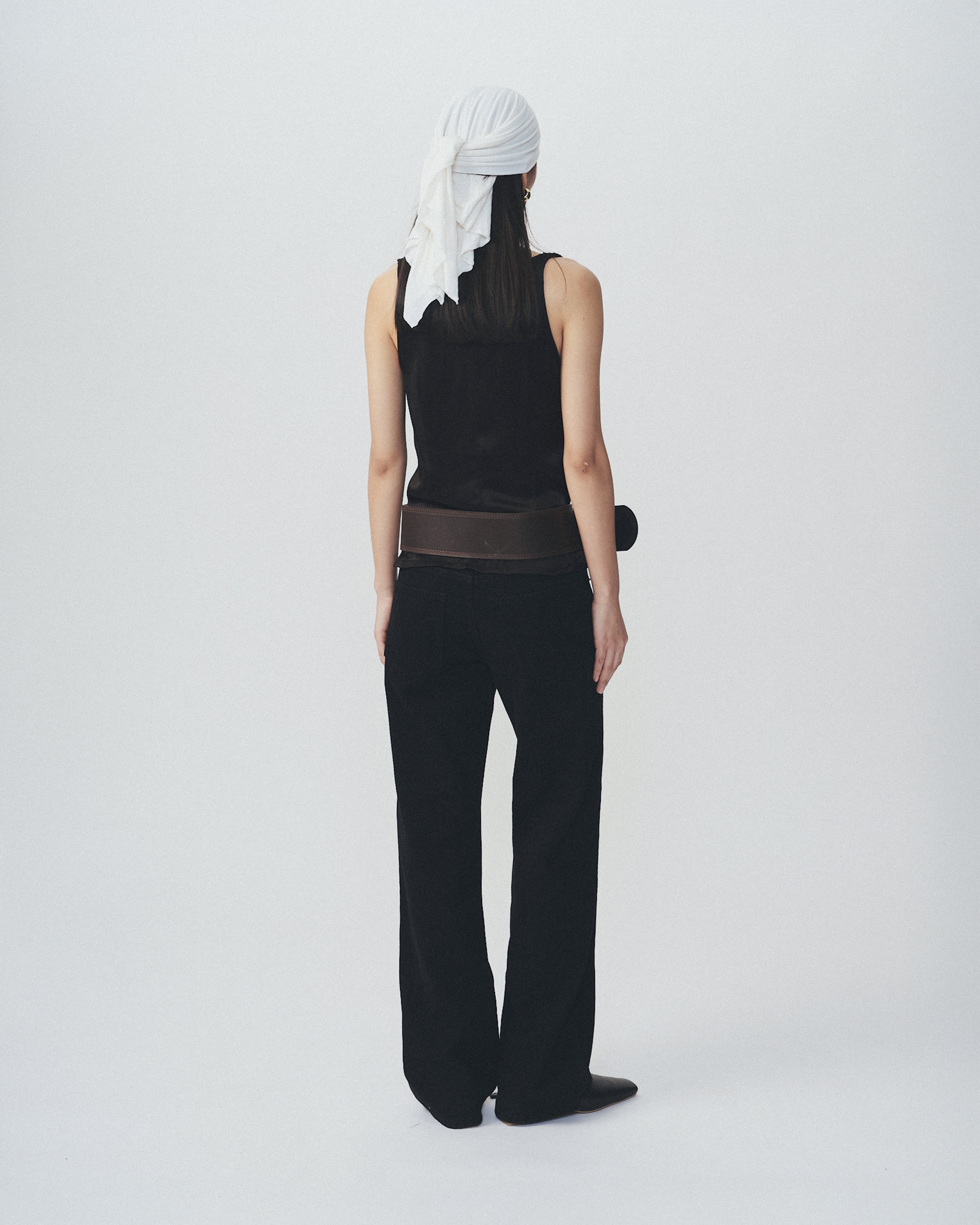 Noir Cowl Neck Satin Top