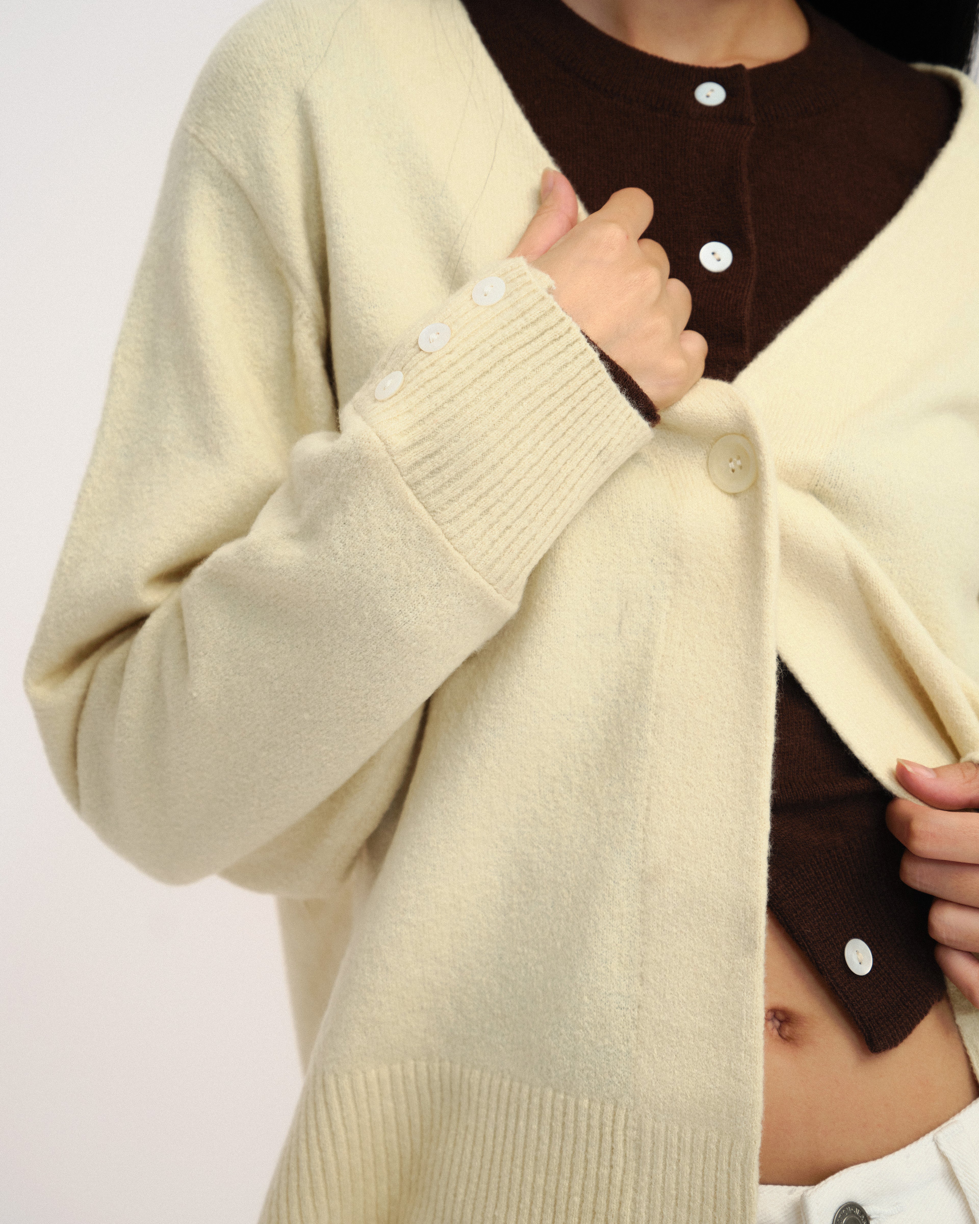 Meek One-button Knit Top