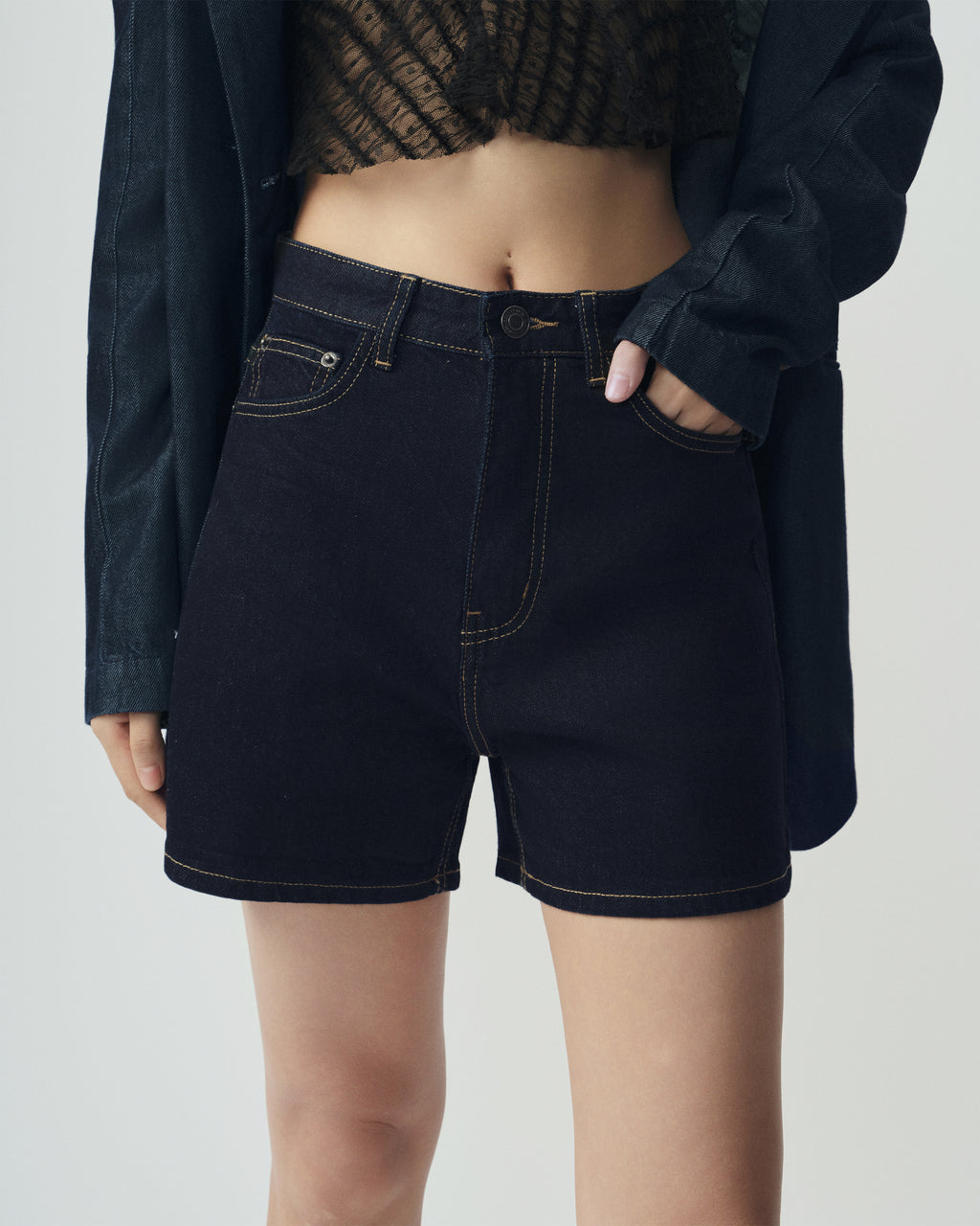 Noir Denim Short