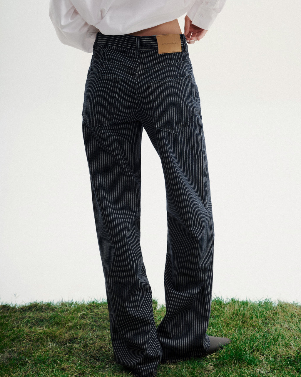 Low-rise Stripe Wide Leg Jeans
