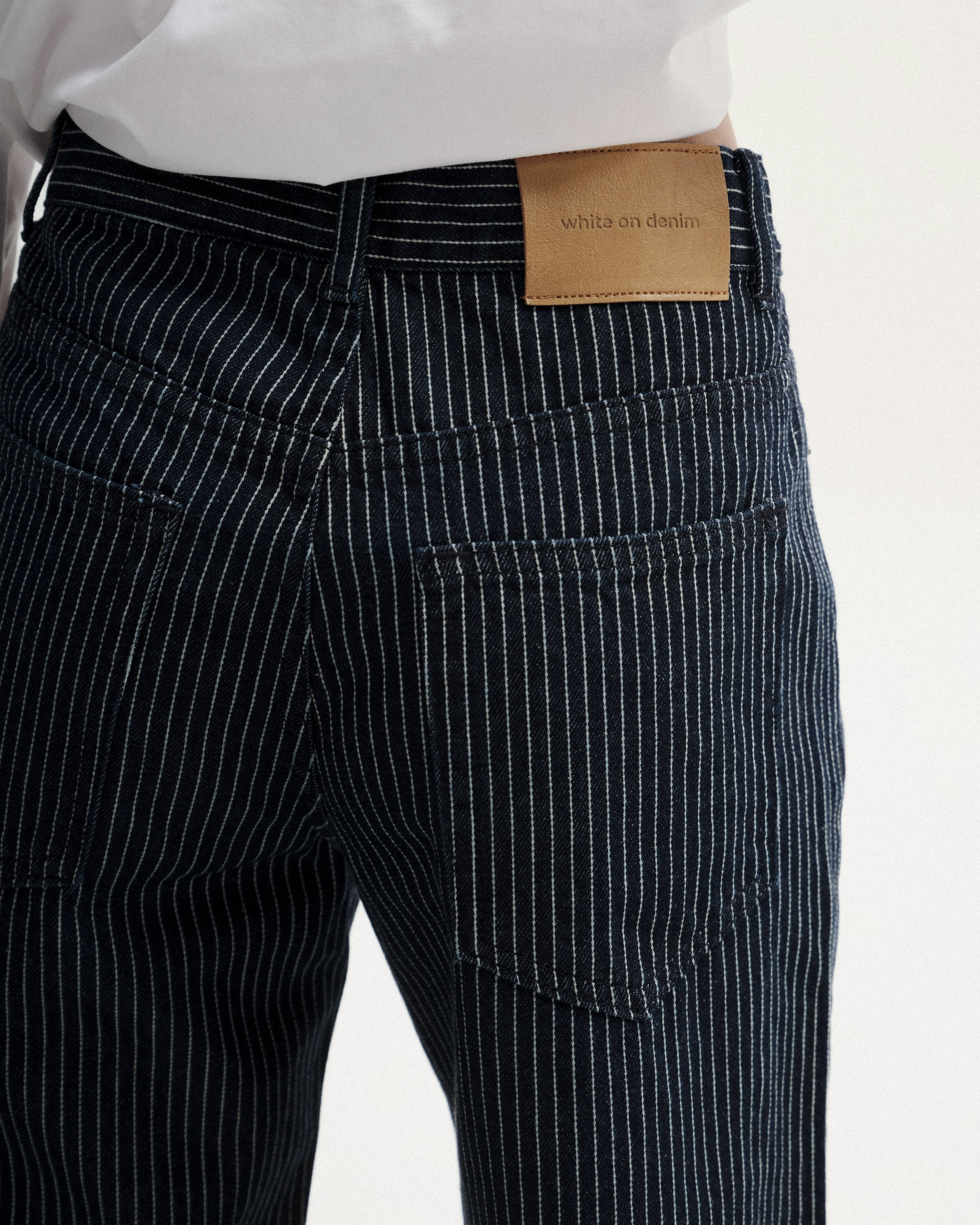 Low-rise Stripe Wide Leg Jeans