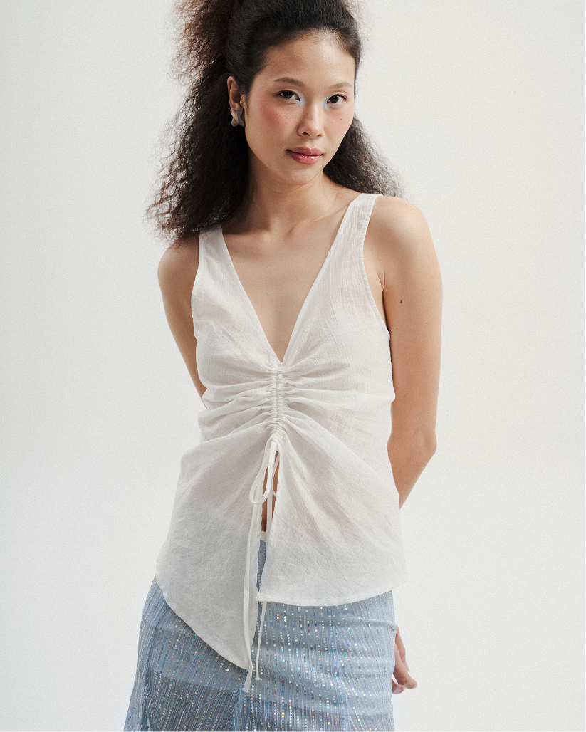 Monroe Ribbed Sleeves Top