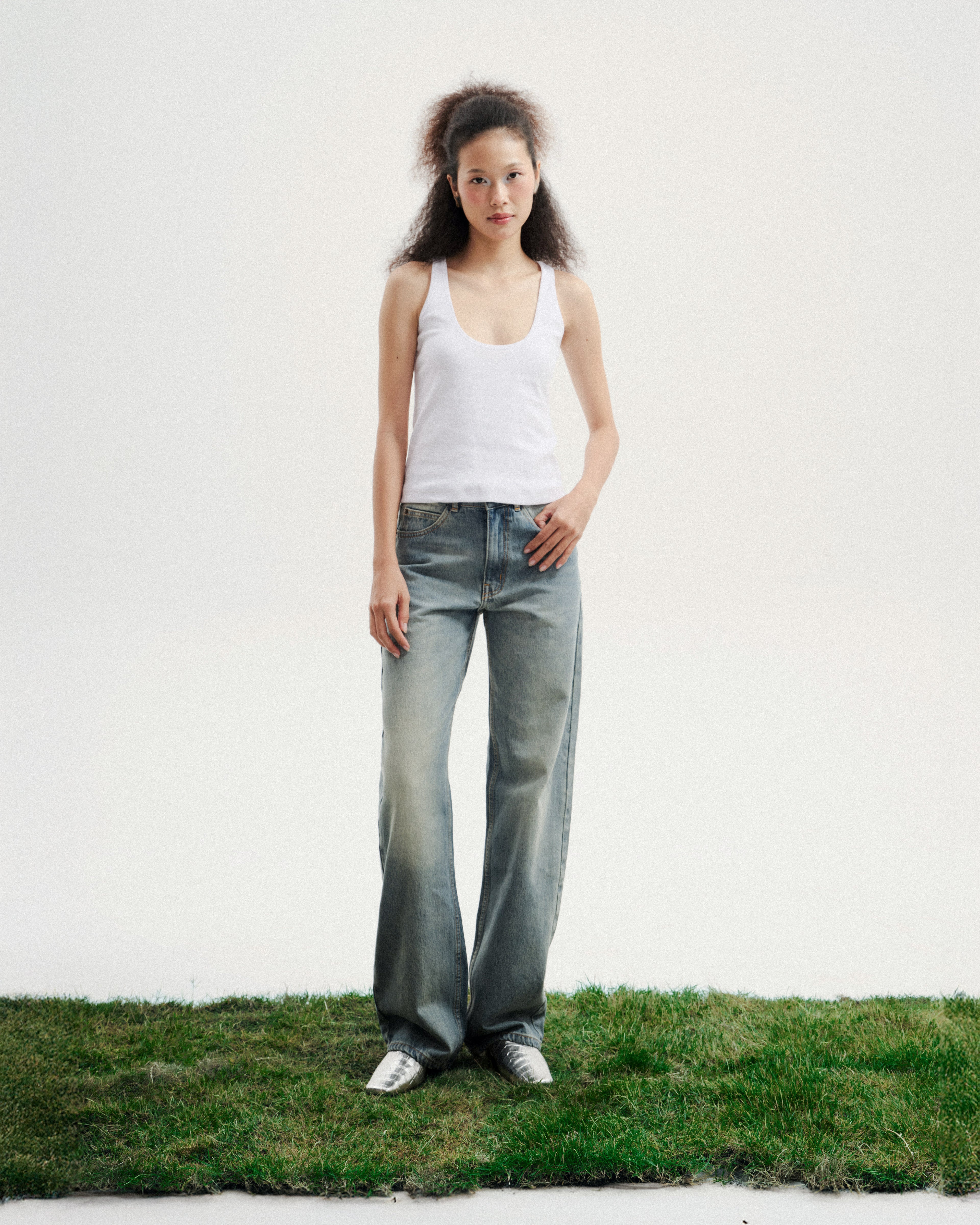 Floral Low-rise Jeans