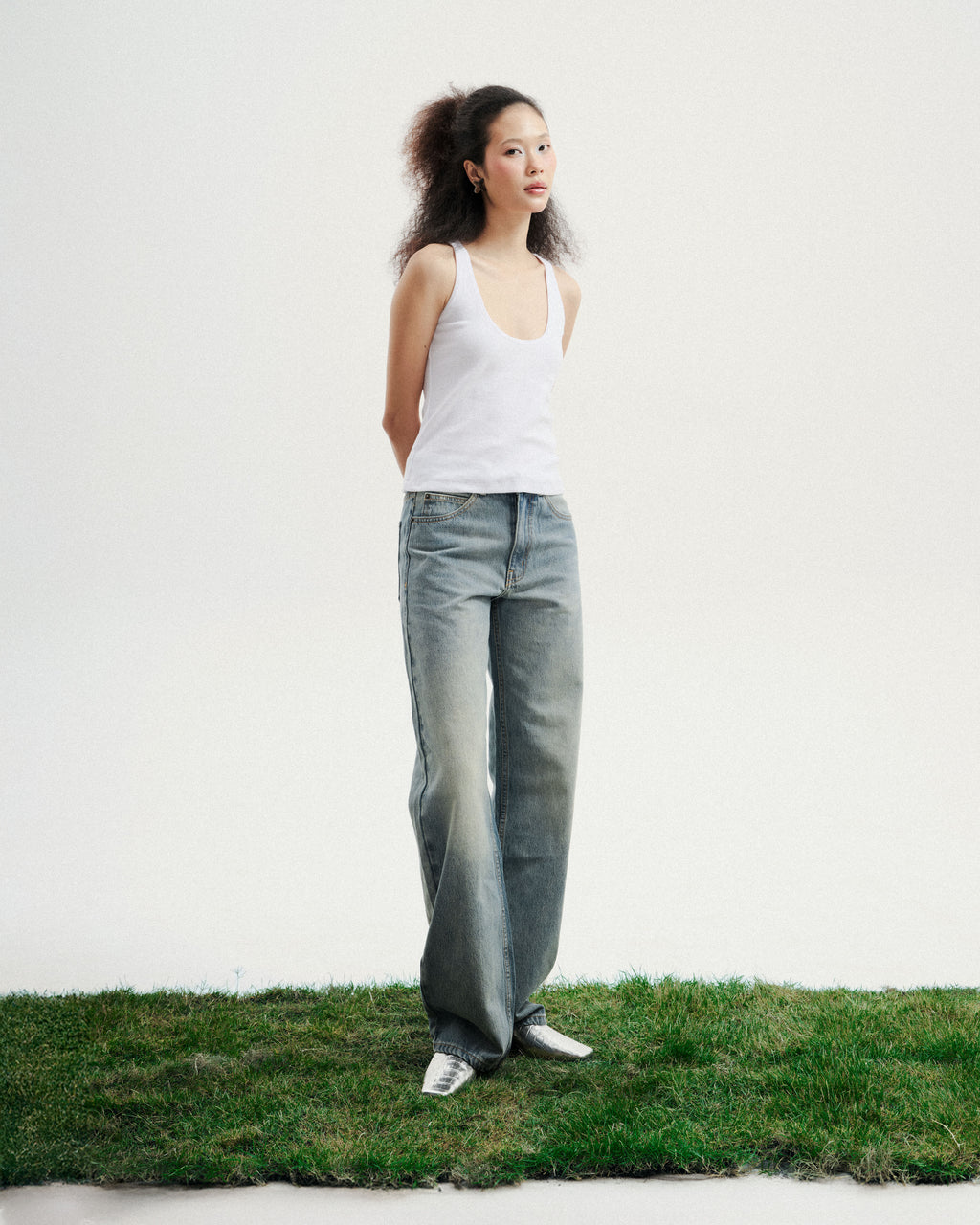 Floral Low-rise Jeans
