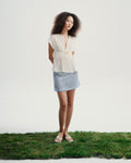 Light Sequins Mini Skirt
