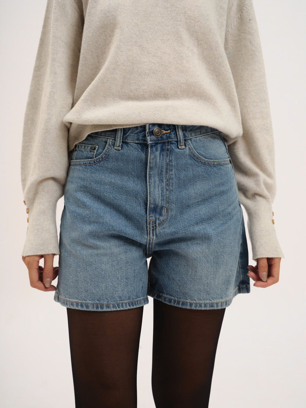 Noir Denim Short