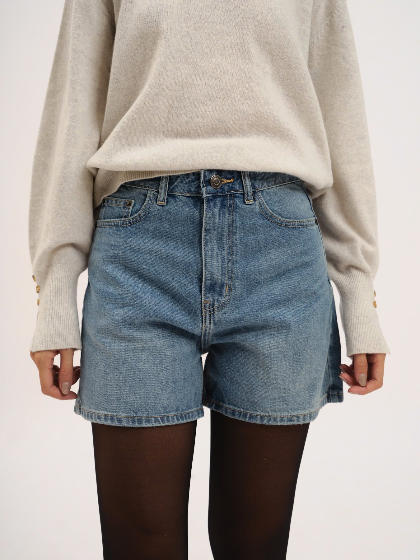 Noir Denim Short