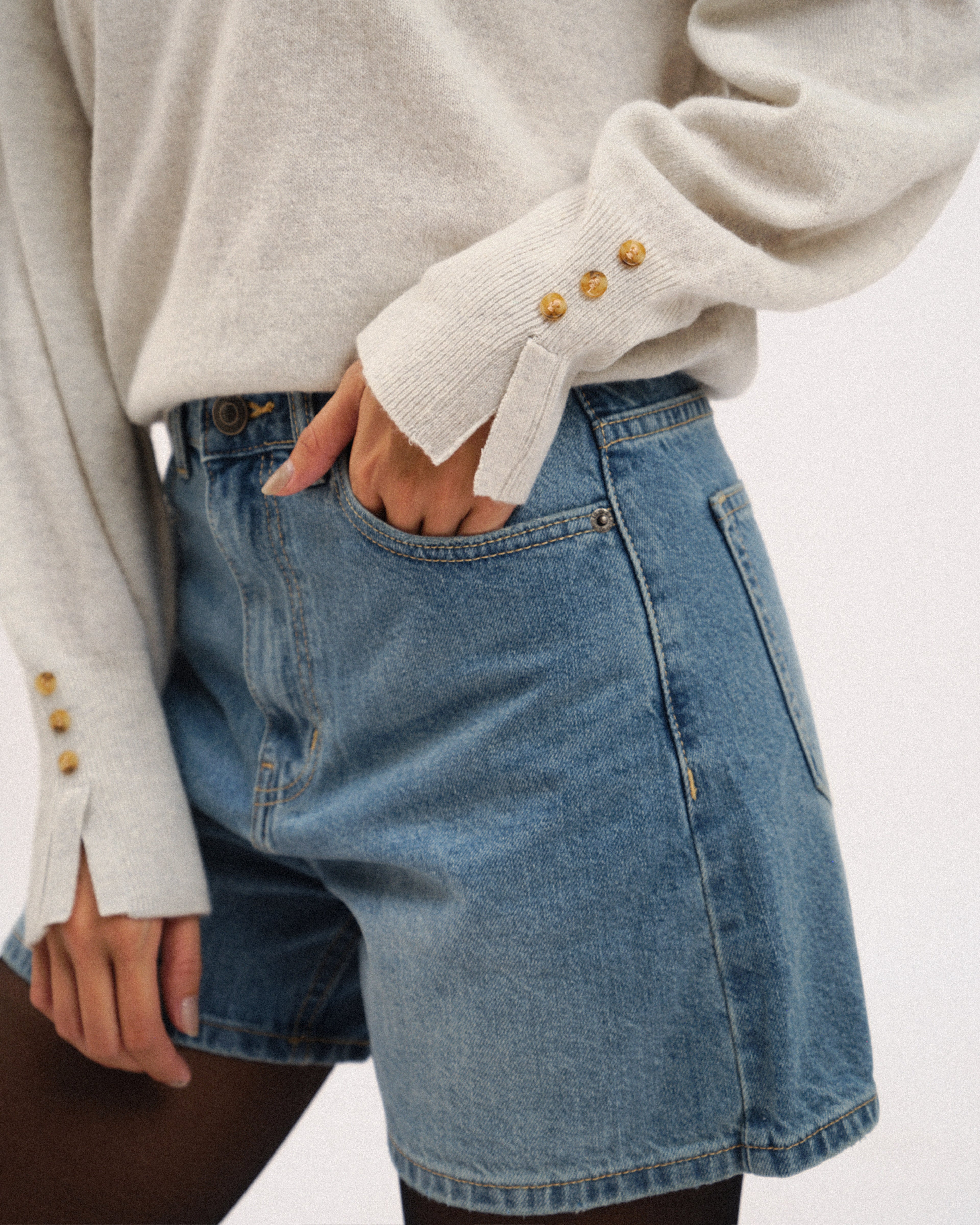 Noir Denim Short